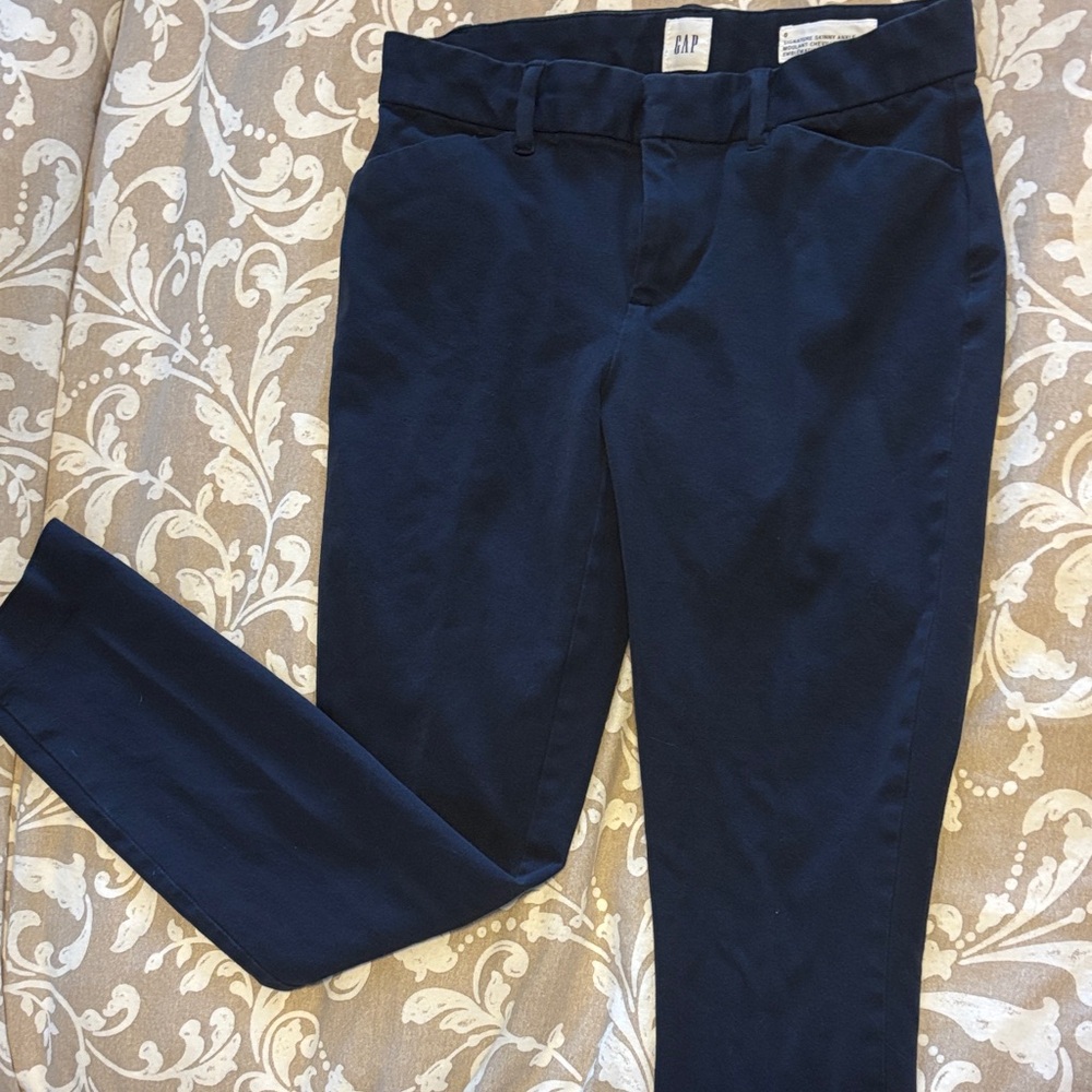 GAP Navy Slim Straight Dress Pants